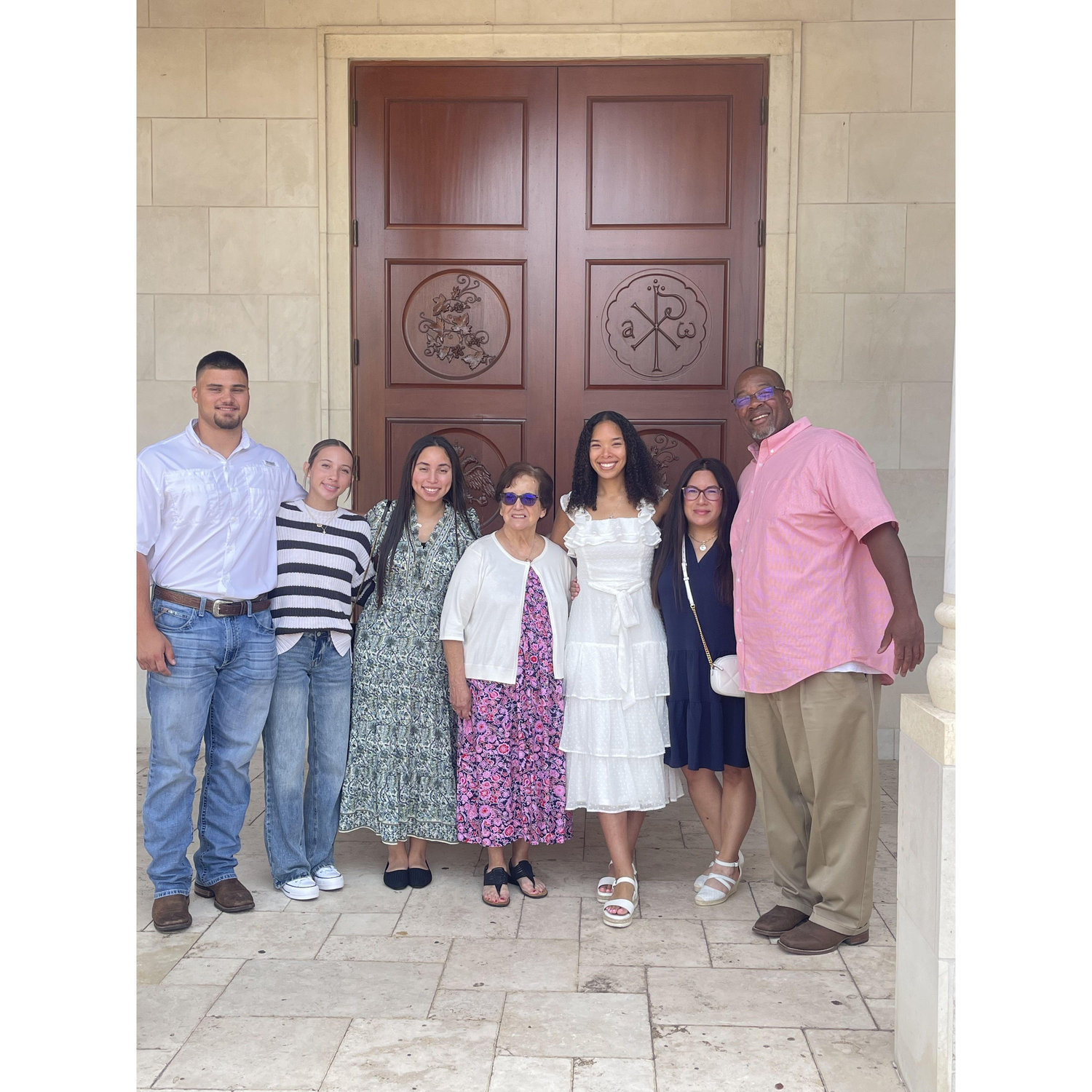 Olivia was baptized into the Orthodox Christian Church, with Bill by her side in classes and worship. Both families gathered in love and support!