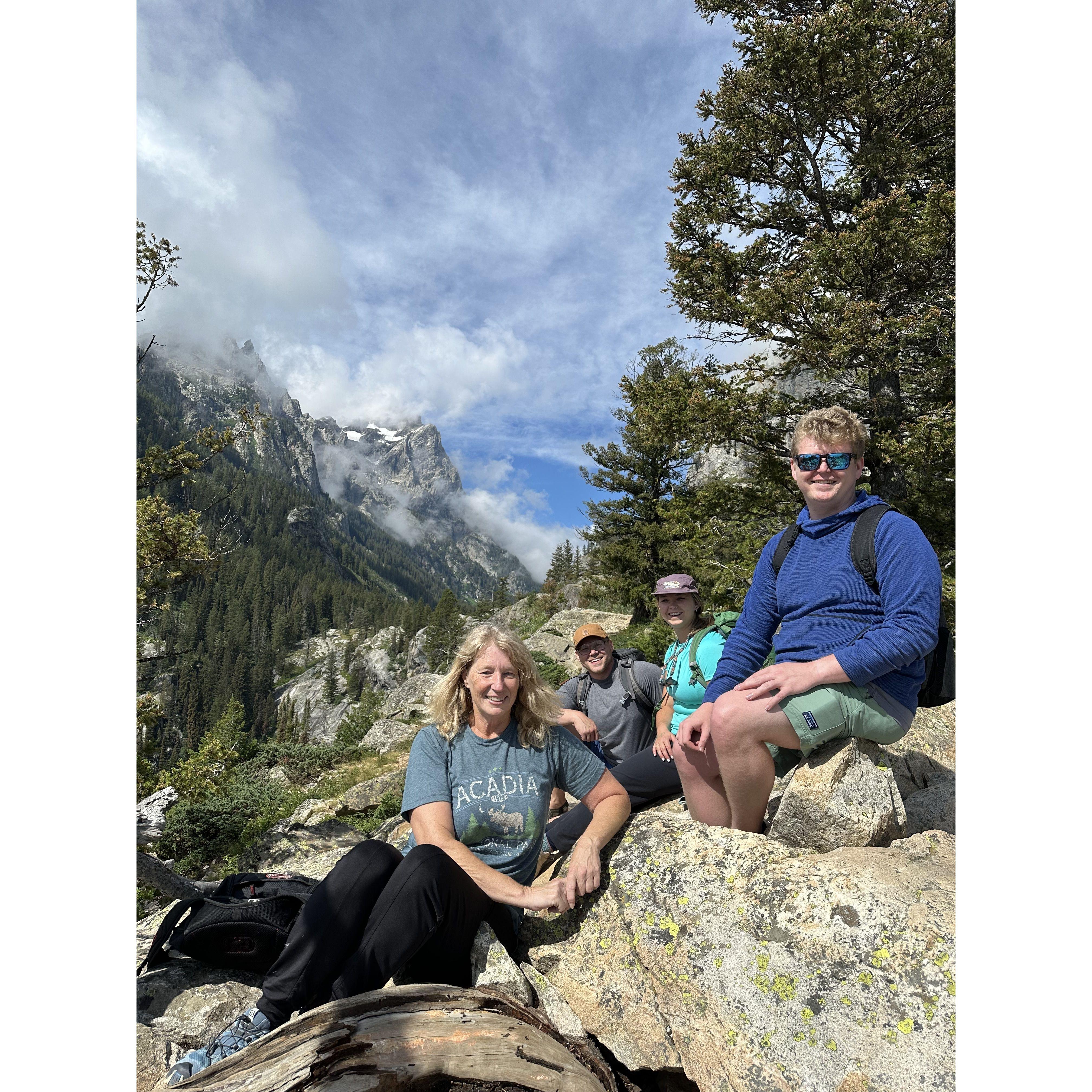 Grand Tetons with Steven's mom and brother