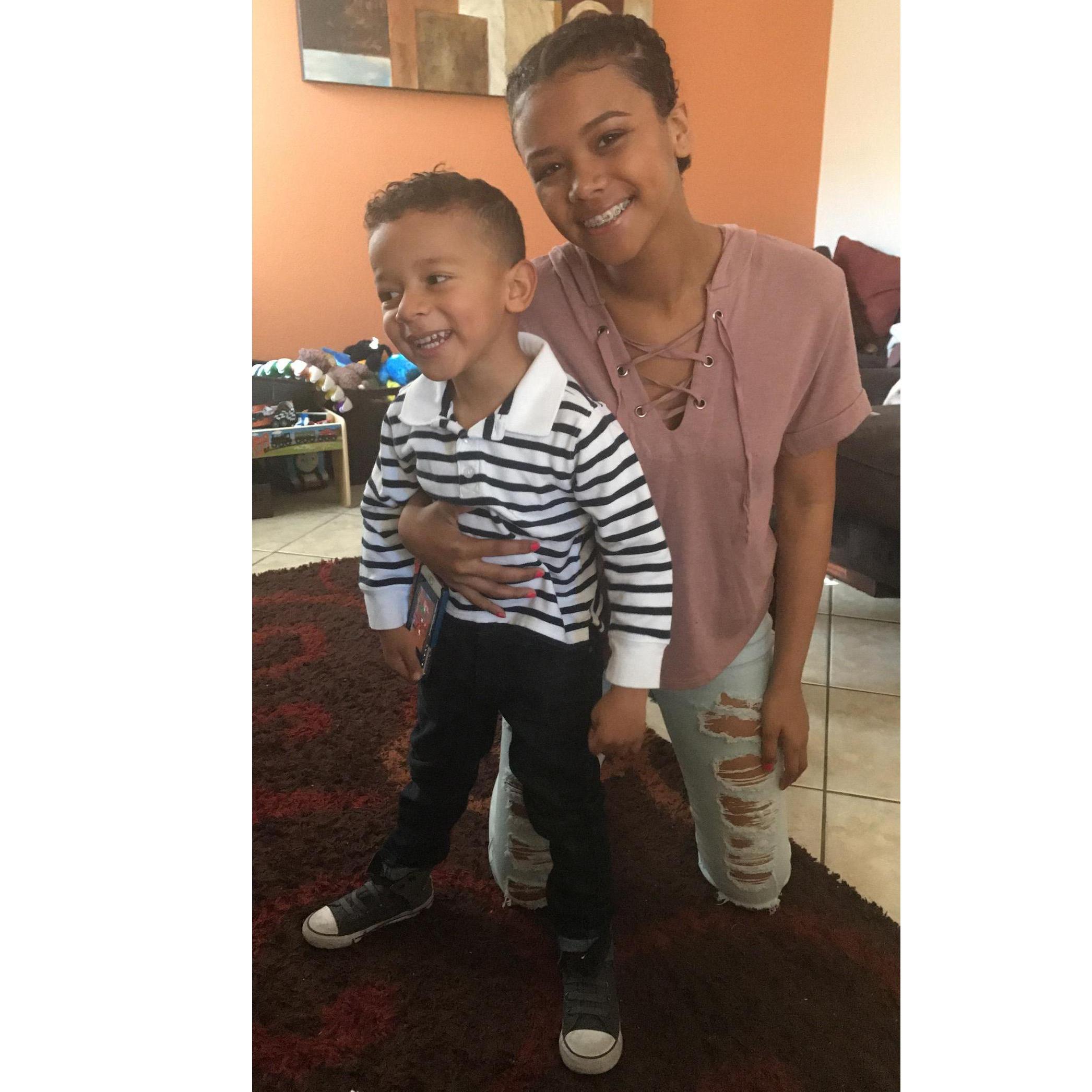 TJ and Marae age 3 1/2 and 14