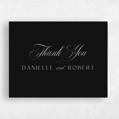 Black Typography Wedding Thank You - Sydney Landscape