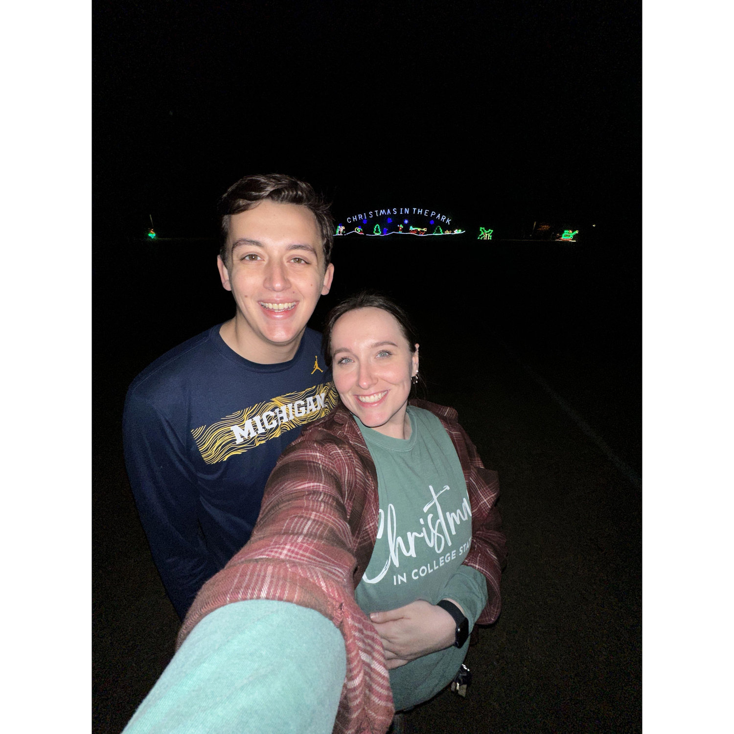 Christmas in the Park after a long day of helping to lead the College Station Christmas Parade.