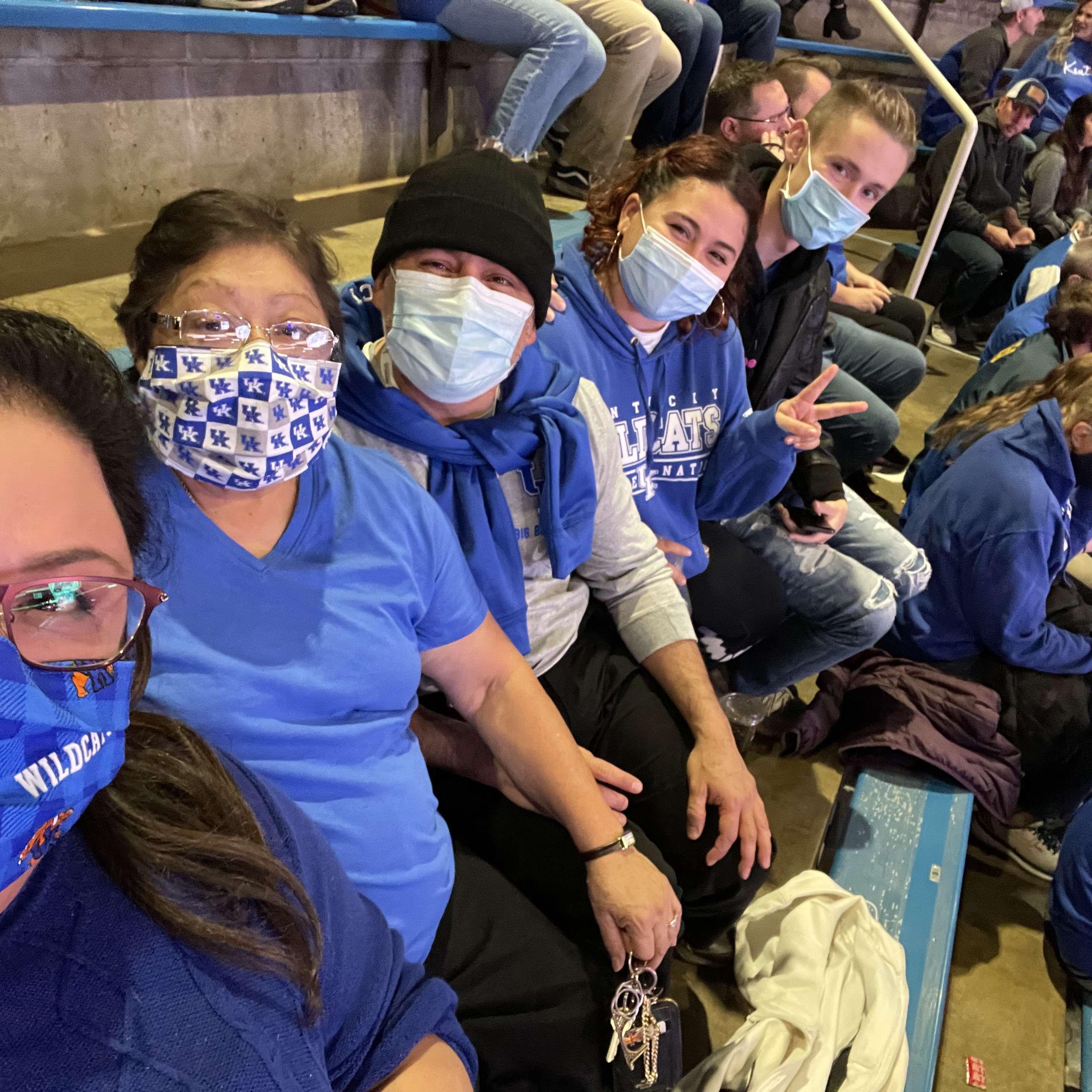 UK Basketball game after meeting the whole fam