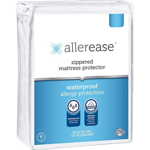 AllerEase Waterproof Allergy Protection Zippered Mattress Protector King