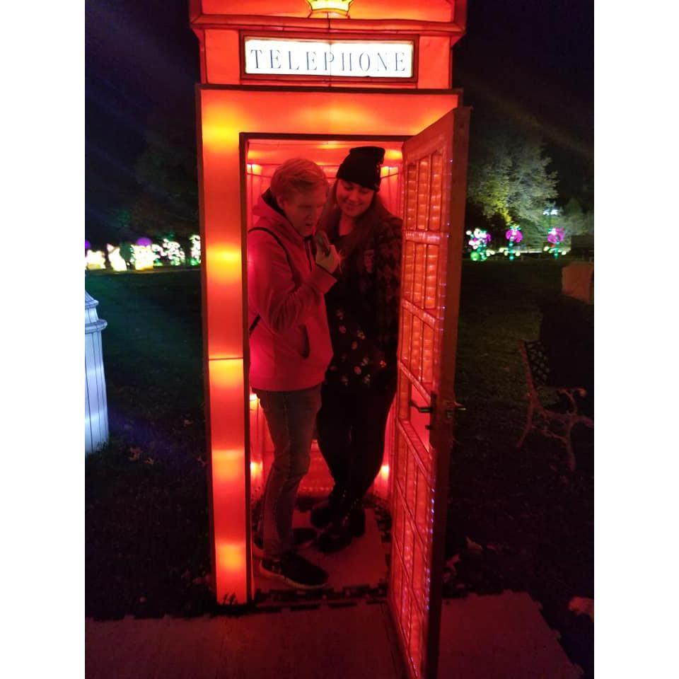 Would you believe that this telephone booth is actually a lantern at the Winter Lantern Festival?