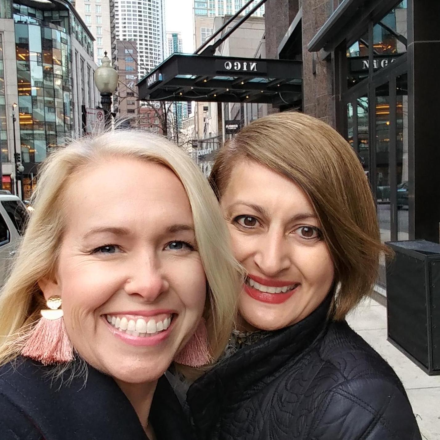 Kerry & Monika - worked 12feet apart for only 20years. : )-