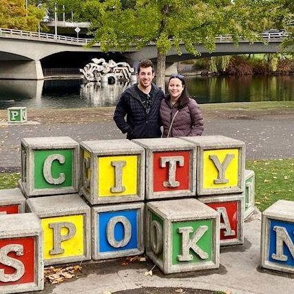 Our first trip together to Spokane.