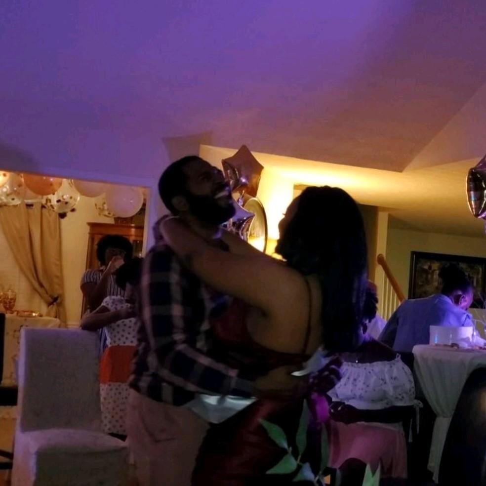 Our first dance at our surprise engagement party 💍