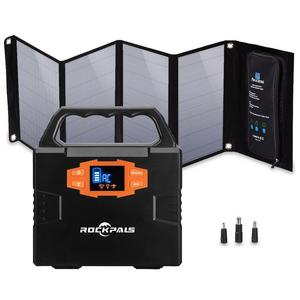 Rockpals 100W Solar Generator Kit with 50W Solar Panel, Portable Solar Power Inverter System, CPAP Battery Pack For Home Camping Emergency Backup Power Supply with 110V AC Outlet/12V