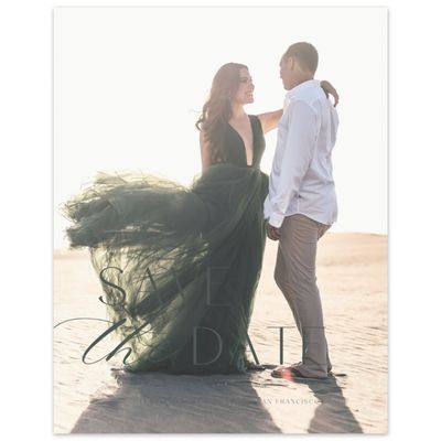 Dark Seaweed, Green Wedding Digital Save the Date - Zion Photo