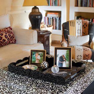 Scalloped Large Lacquered Ottoman Tray