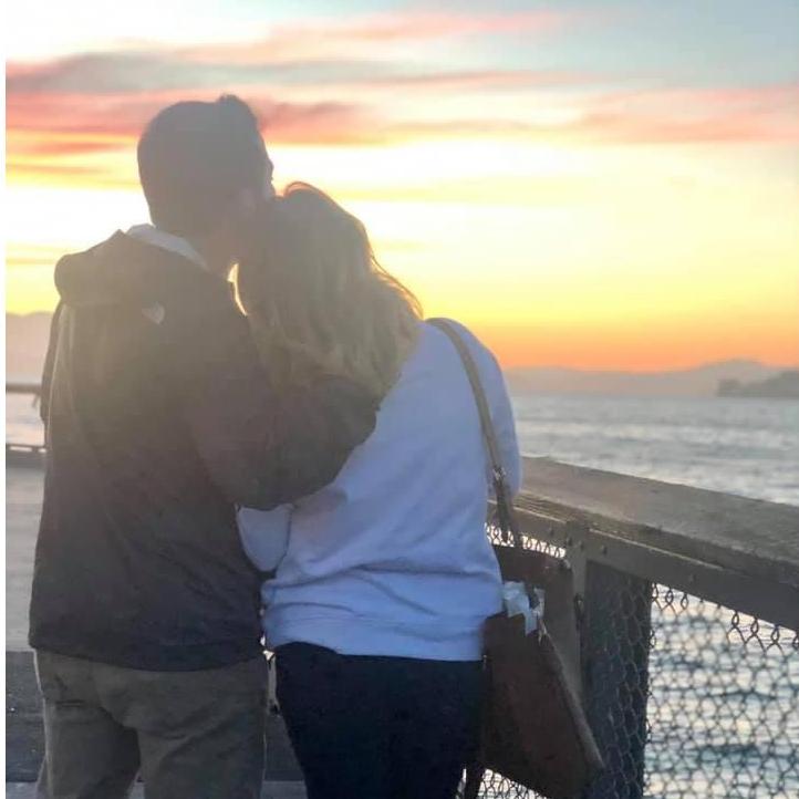 Watching the sun set over Alcatraz