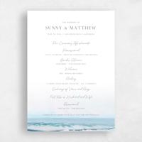 Blue Wedding Program - Clearwater