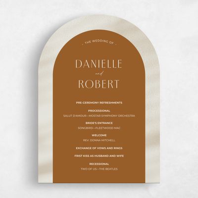 Brown Arch Wedding Program - Pinellas