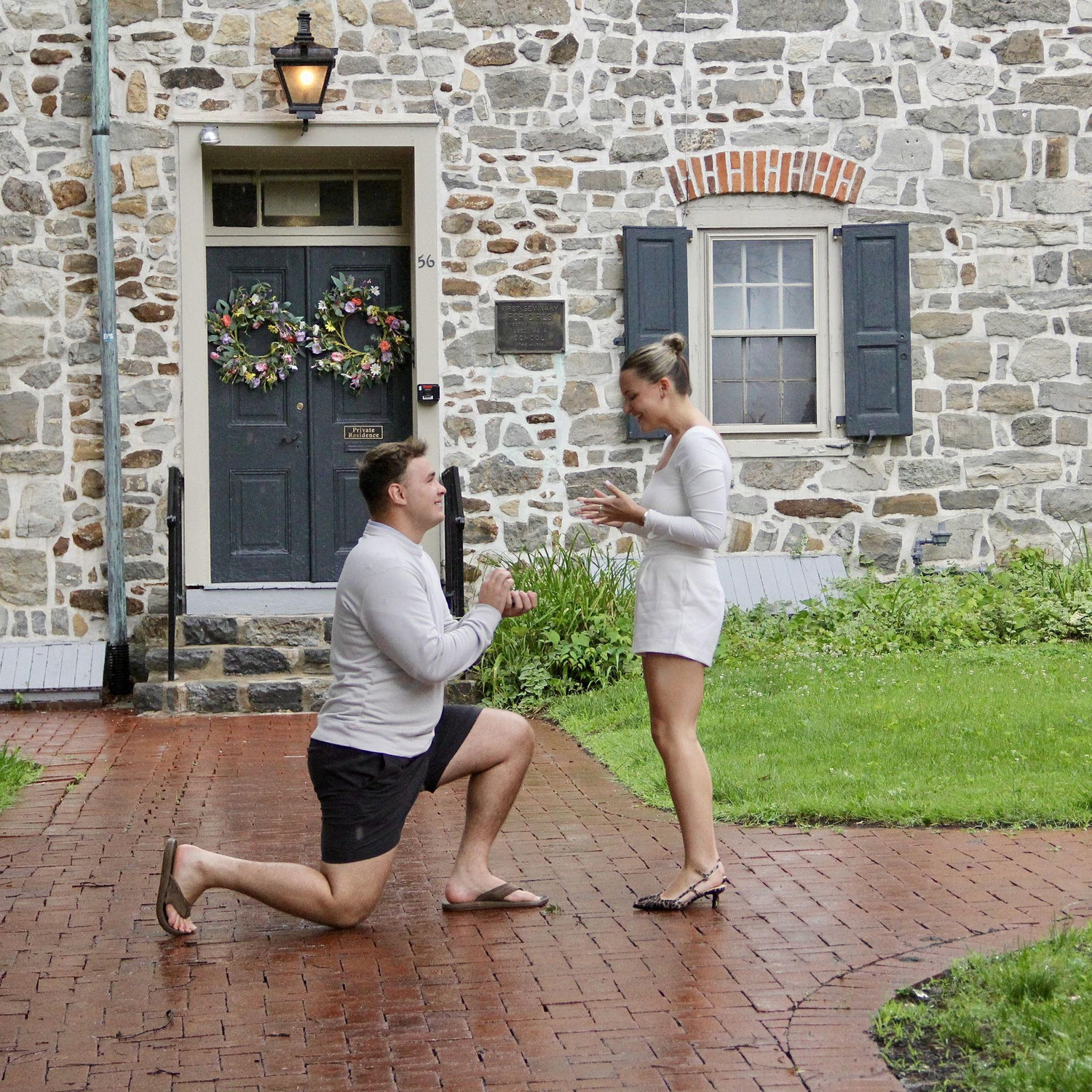 The special moment! We love a man who is confident in flip flops lol