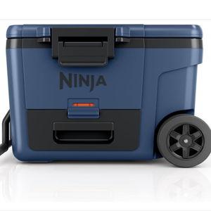Ninja | Cooler | FrostVault 45QT Cooler with Wheels | Insulated with Temp Dry Storage Drawer | Keeps Ice Cold for Days | for The Beach, Camping, Picnics & More | Lakeshore Blue | FB245BL