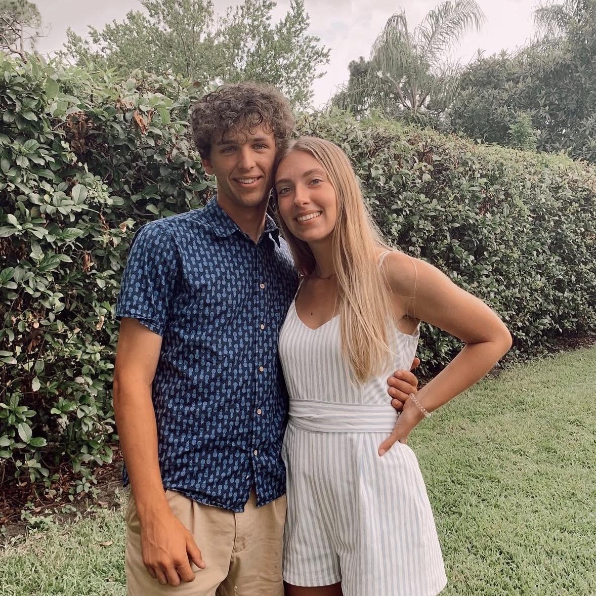 Allie’s high school graduation party. Dating 6 months.