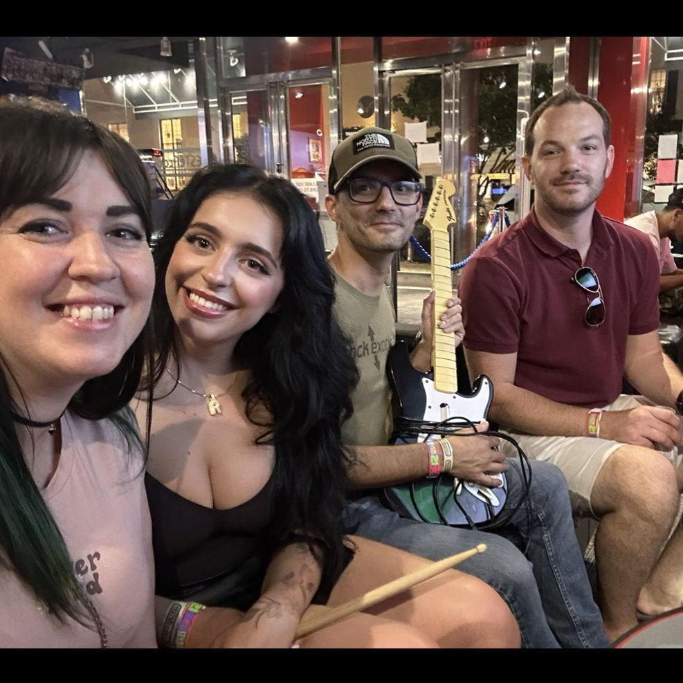 Celebrating Steve's birthday in Yestercade with friends, August '24