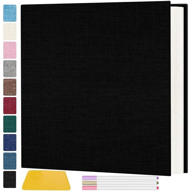 Zesthouse Photo Album Self Adhesive Pages, 60 Pages Magnetic Scrapbook Albums with Sticky Page, Photos Album Holds 8x10 & 5X7 & 4x6 & 6x8 & 3x5, Large Picture Book Ideal Gift for Family Wedding Baby