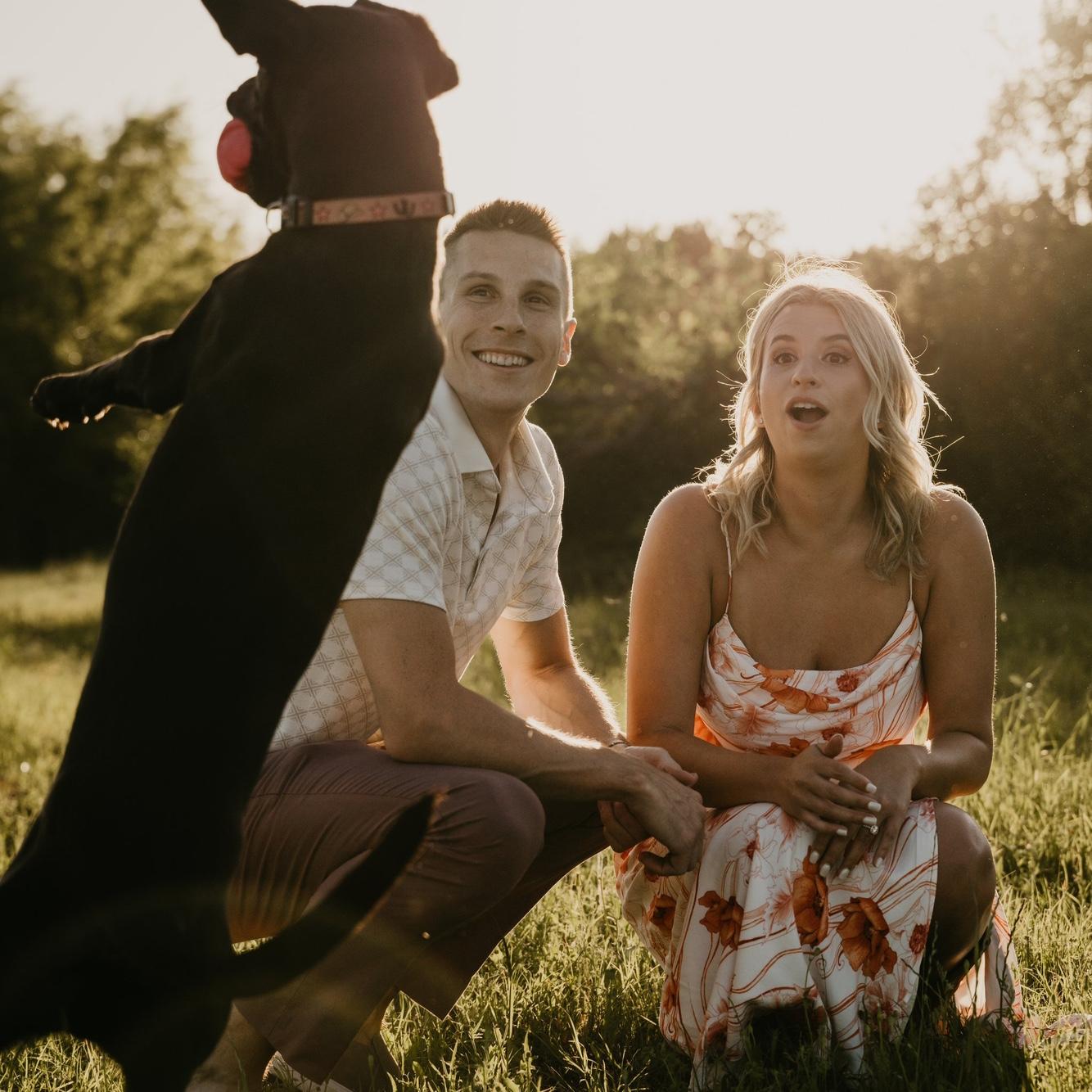 Engagement photoshoot with Scouty boy.