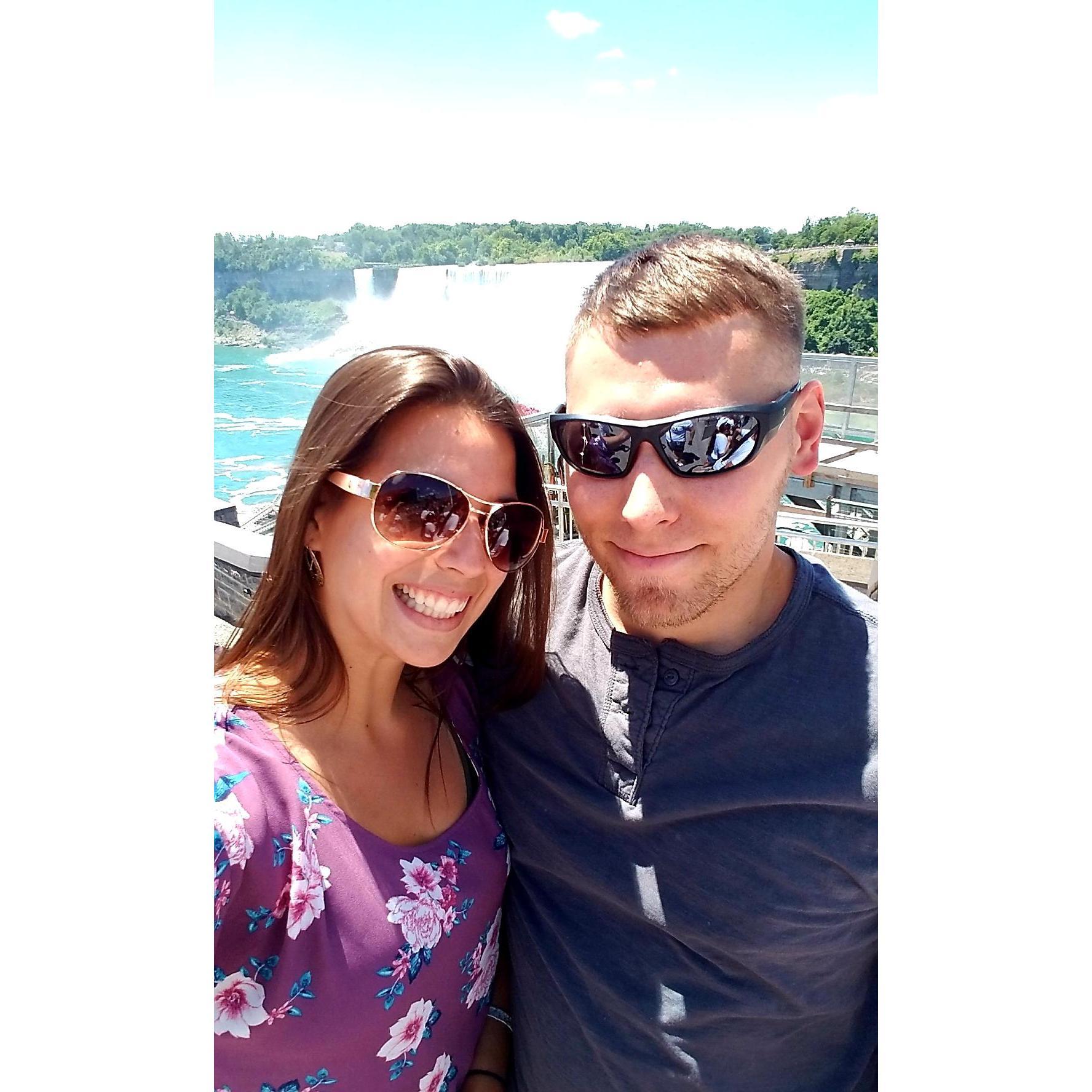 The beautiful Niagara Falls on the Canadian side.
