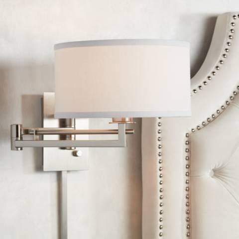 Possini Euro Aluno Plug-In Style Swing Arm Wall Lamp