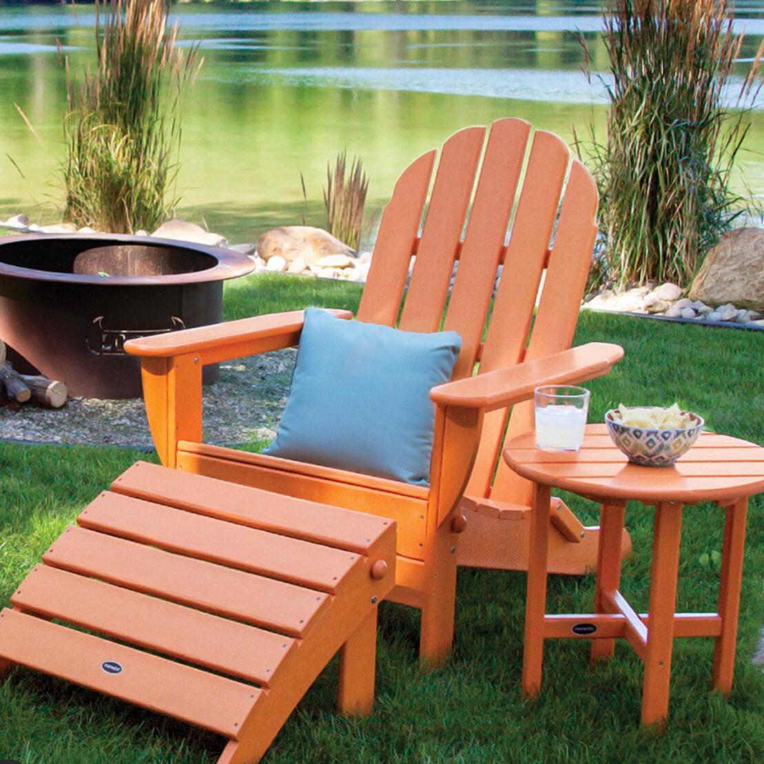 POLYWOOD Nautical Curveback Adirondack Chair