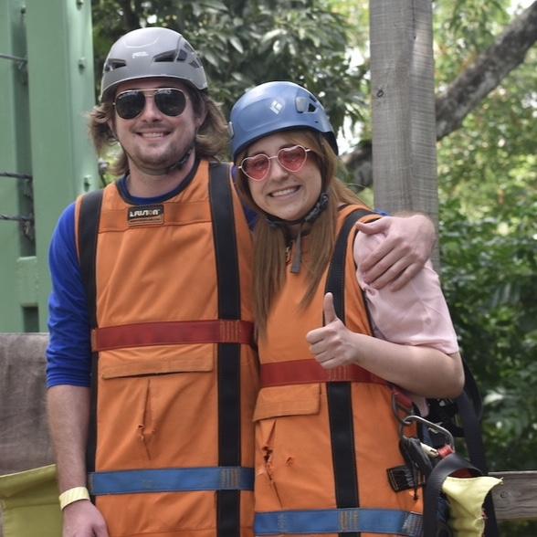 We got to Zip line in Roatán.