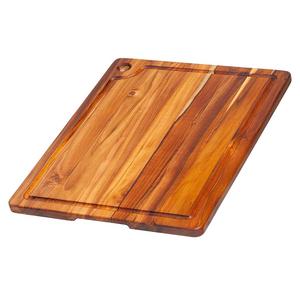 ProTeak - Teak Cutting Board - Rectangle Edge Grain Board With Corner Hole And Juice Canal (18 x 14 x .75 in.) - By Teakhaus
