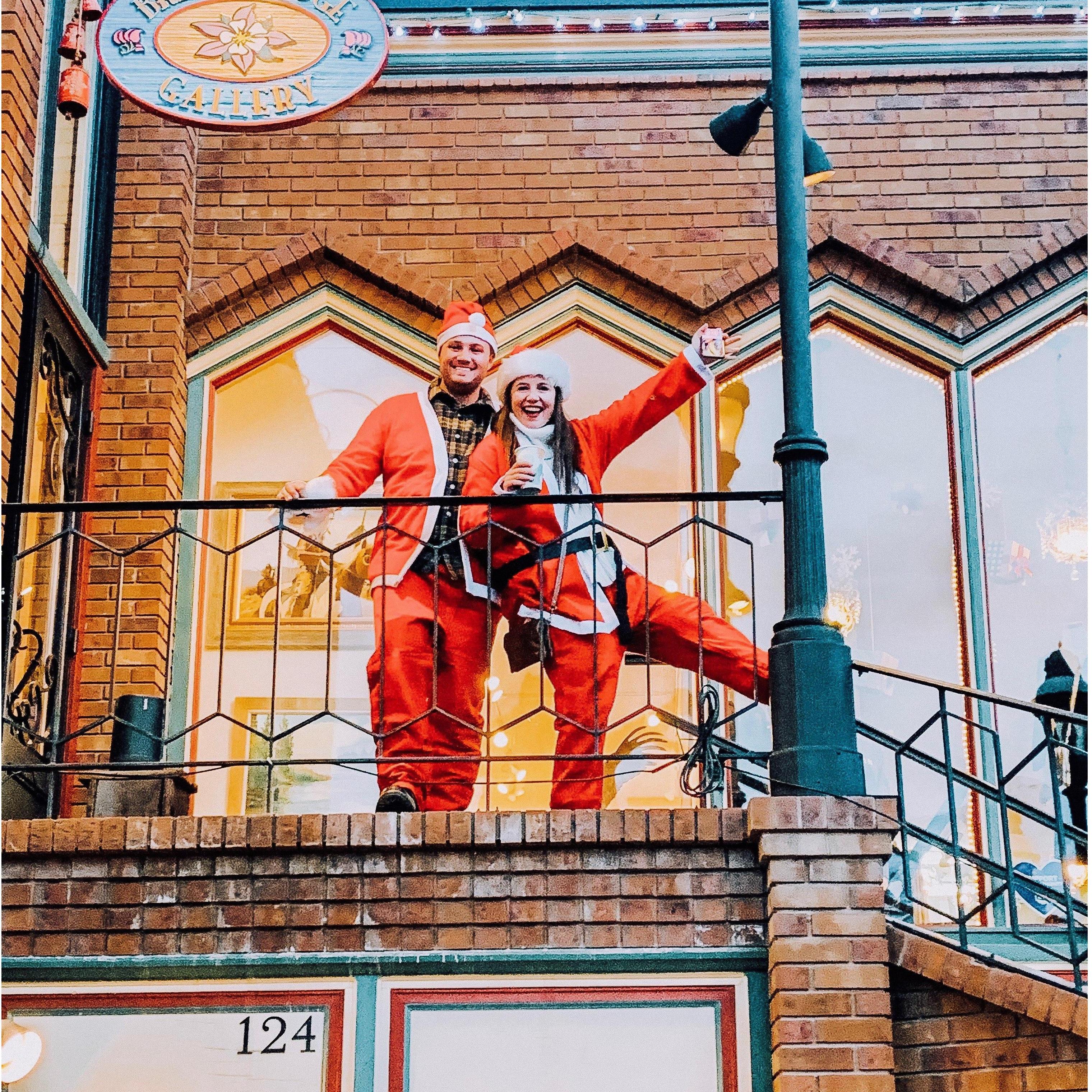 Michael's first Santa Race in Breckenridge!