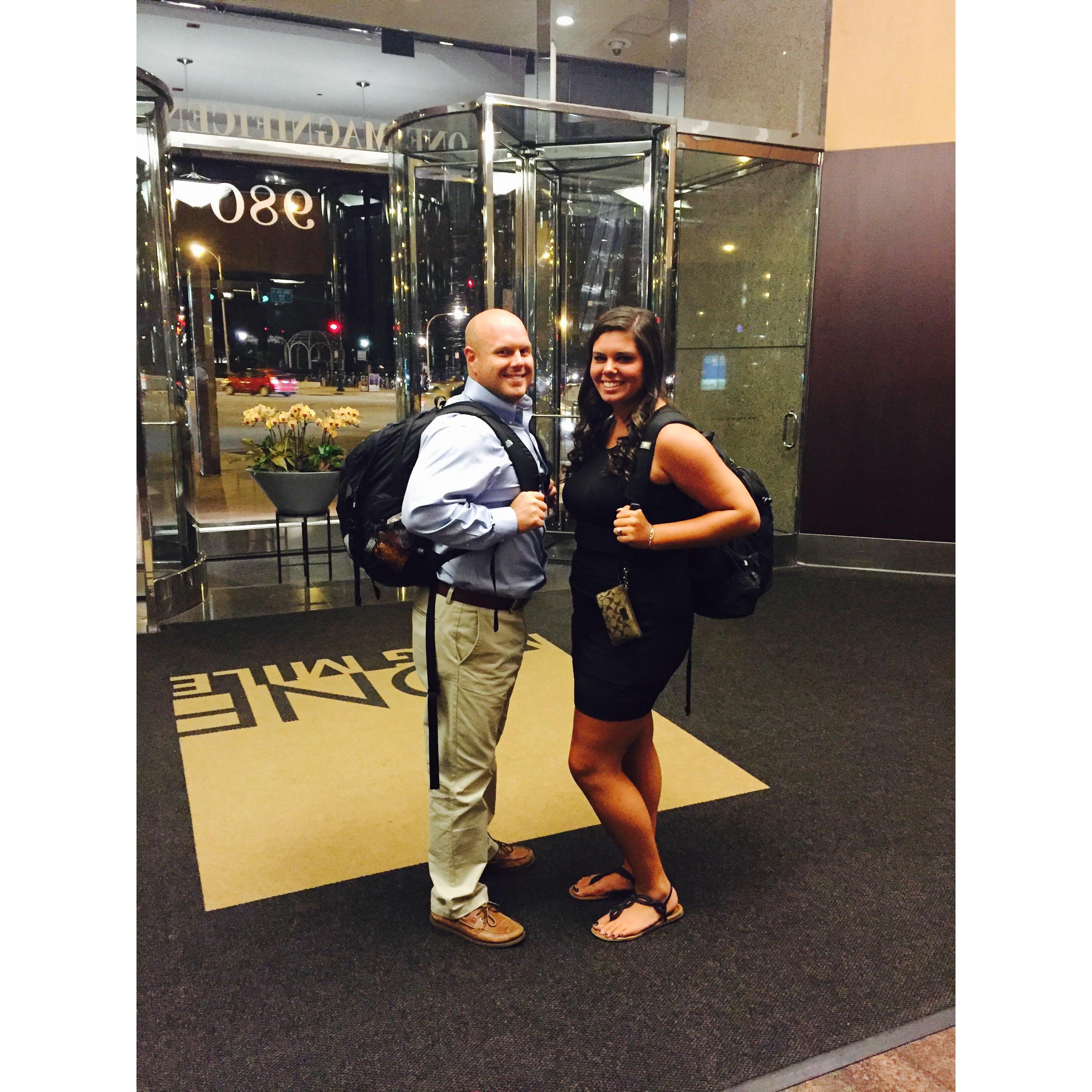 Our only luggage | Chicago, Illinois