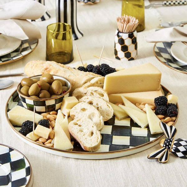 Courtly Check Round Tray