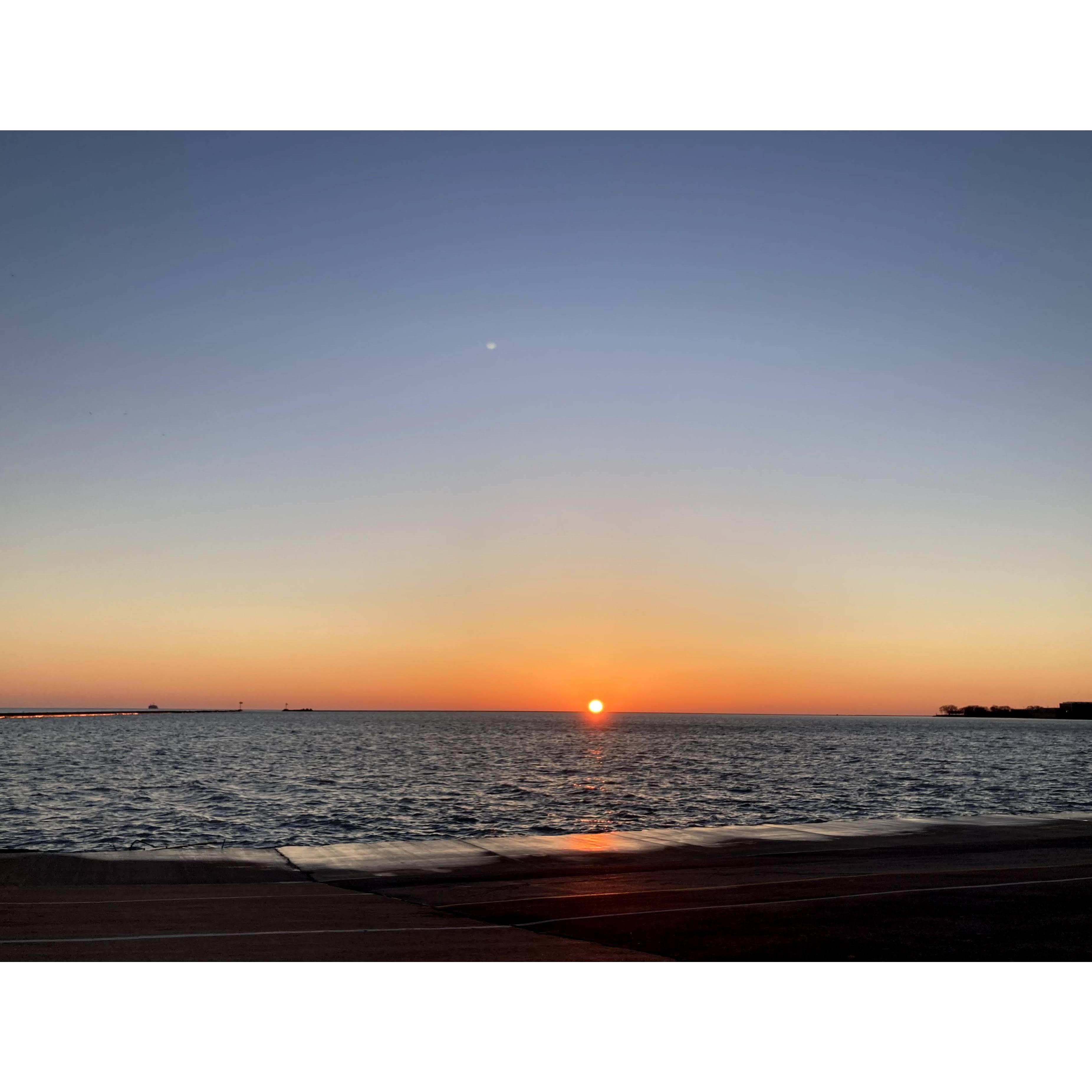 We also have loved watching many sunrises and sunsets, well before we started dating!