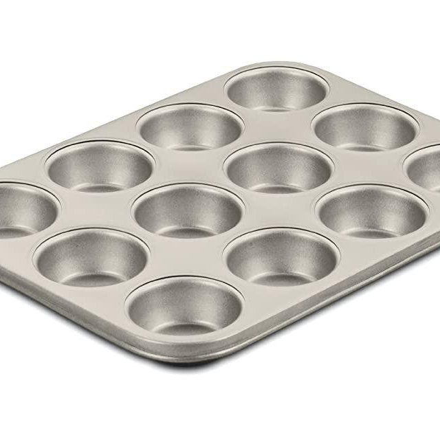 Cuisinart Chef's Classic Nonstick Bakeware 12-Cup Muffin Pan, Champagne
