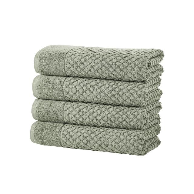 Linery & Co Linery & Co. Cotton Diamond Textured 4-Piece Bath Towel Set