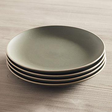 Mill Ceramic Dinner Plates (Green, Set of 4)