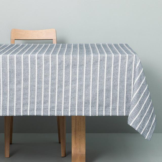 Dobby Ribbed Tablecloth Faded Blue - Hearth & Hand™ with Magnolia