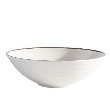 Swirl Melamine Large Serve Bowl - Stone