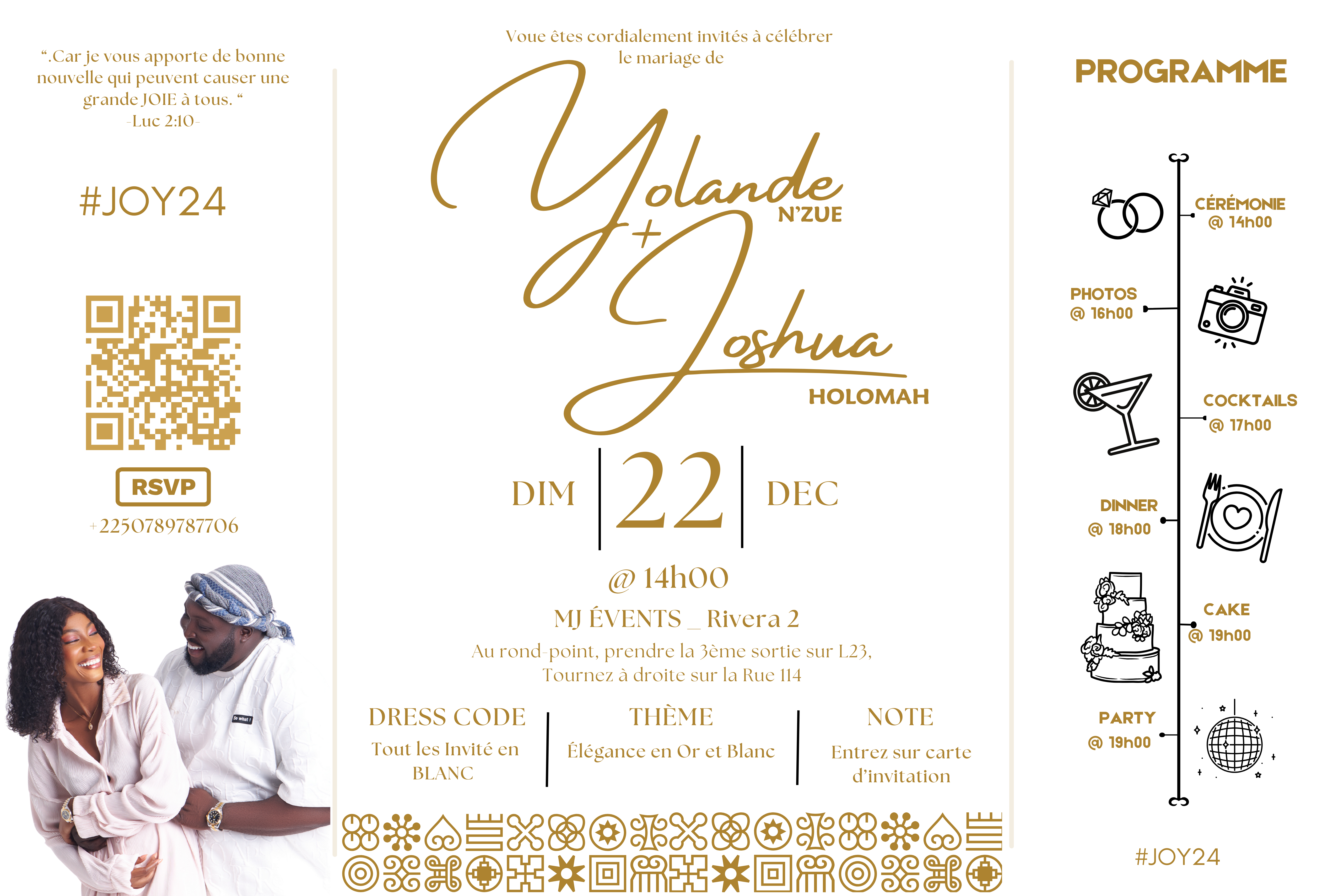 The Wedding Website of Joshua Holomah and Yolande N’zue