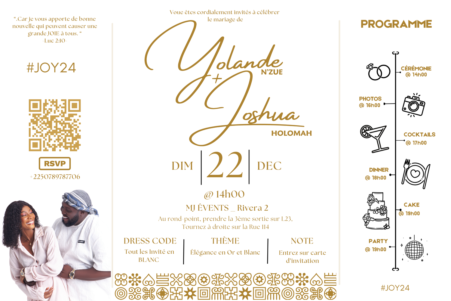The Wedding Website of Joshua Holomah and Yolande N’zue