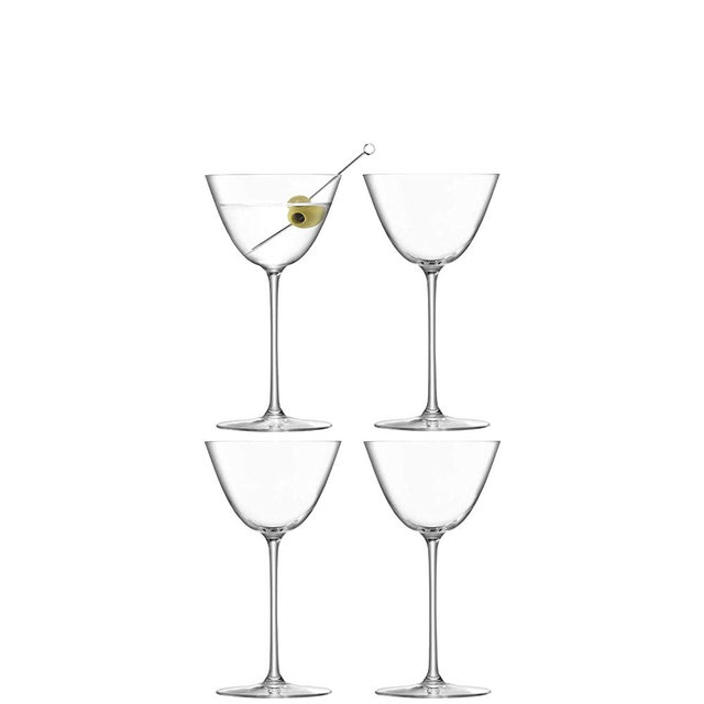 LSA Borough Martini Glass 195ml Clear | Set of 4 | Dishwasher Safe | BG08