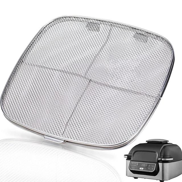 Stainless Steel Splatter Shield for Ninja Foodi AG301, Air Fryer Accessories for Ninja Foodi 5-in-1 Indoor Grill, Replacement Parts for Ninja Foodi AG300, AG300C,AG301C, AG302