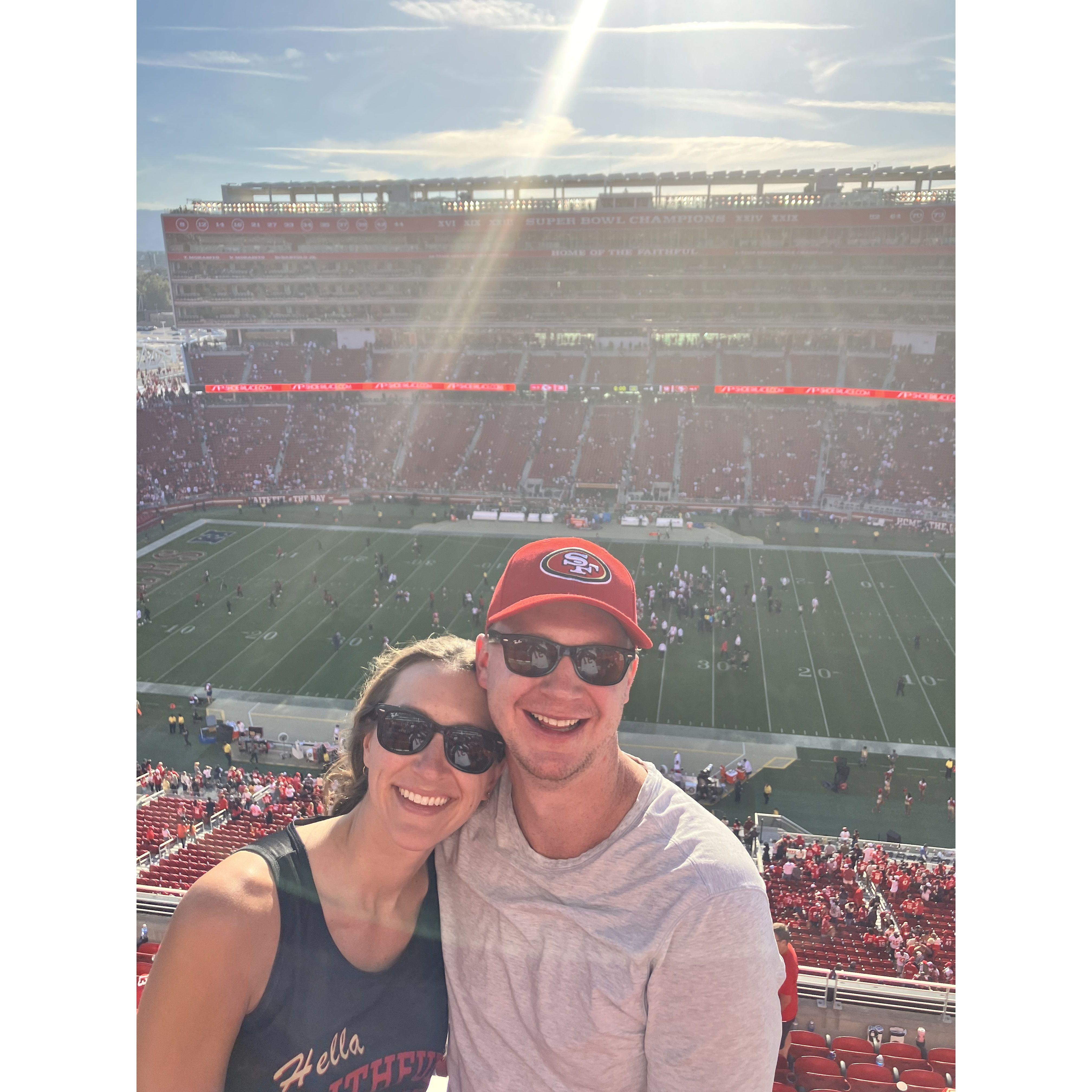 First NFL game for Laura.
