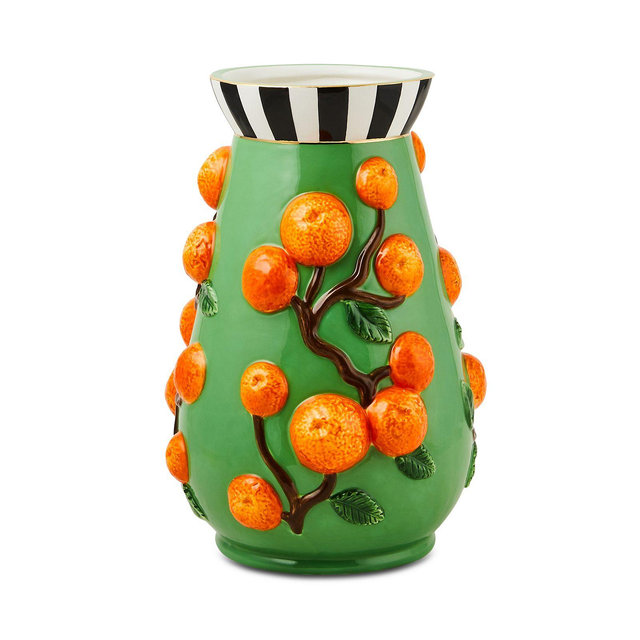 Mackenzie-Childs Tutti Frutti Orange Vase