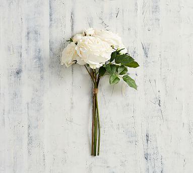Faux Rose Multi Bundle - White