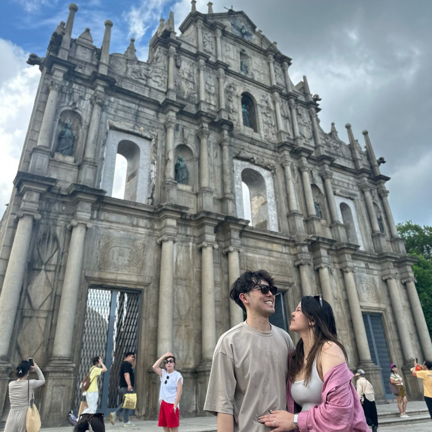 Snapped this at the Ruins of St Pauls in Macao. Mini family trip after Alex proposed!