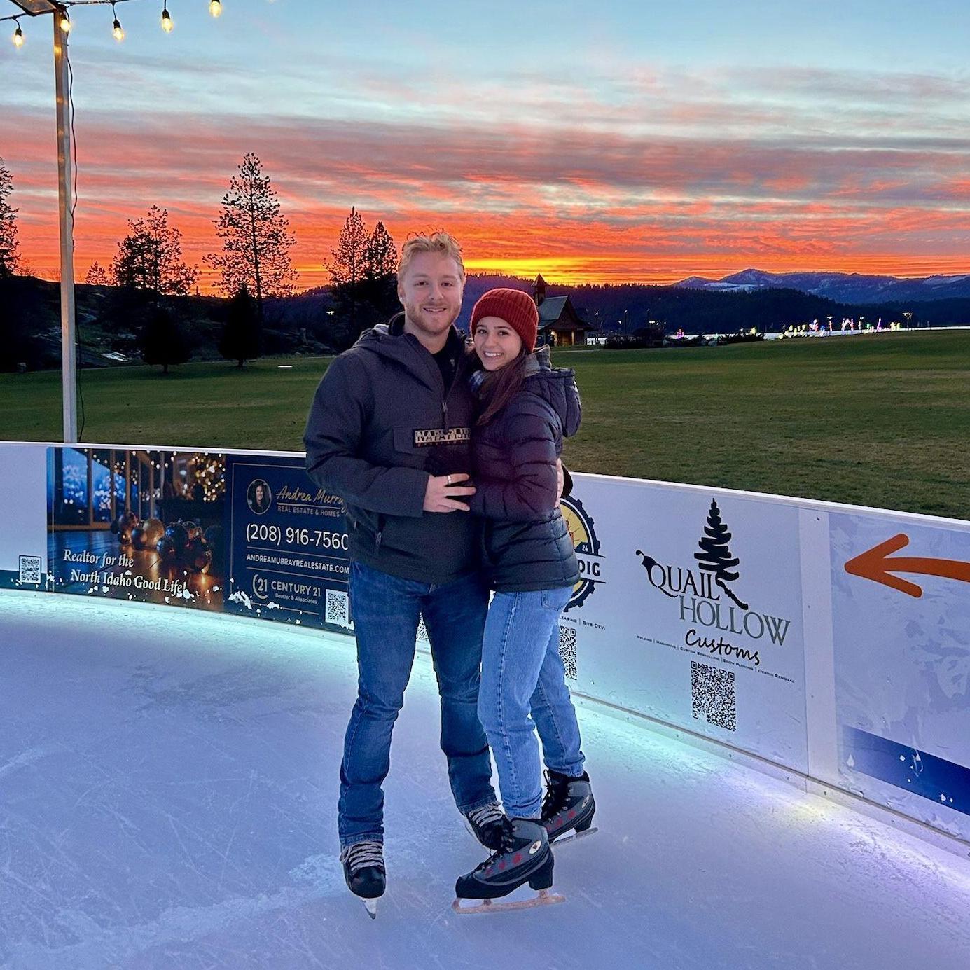 Ice skating in Coeur d'Alene, ID!