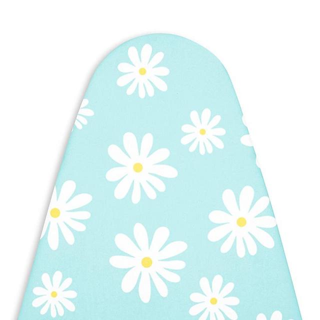 Encasa Homes Replacement Ironing Board Cover with Thick Felt Pad, Drawstring Tightening, (Fits Standard Large Boards of 15 x 54 inch) Scorch & Stain Resistant, Printed - Daisy Blue
