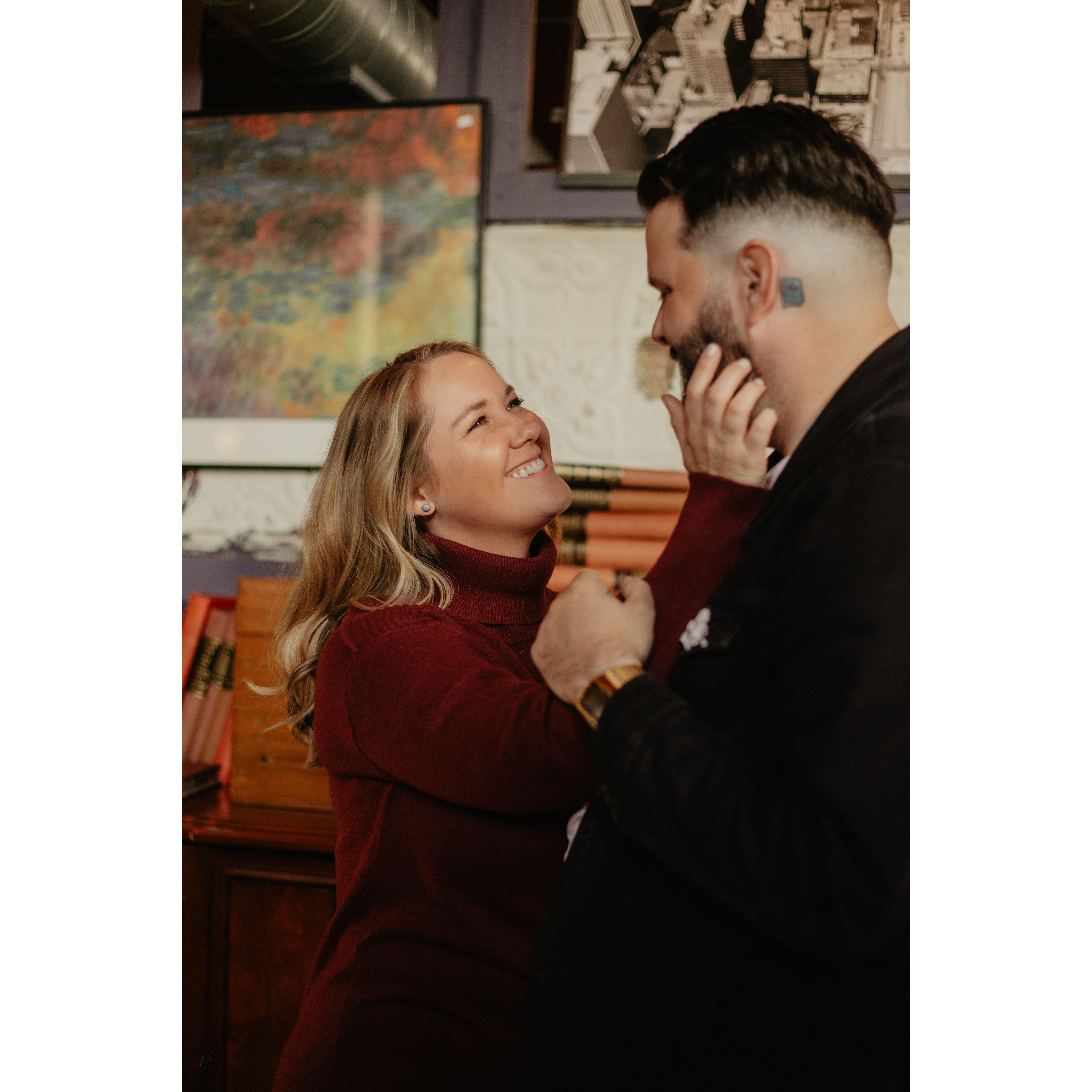 When looking through all of our engagement photos, Loren quipped, "You must really love his beard. You're touching it in like, 20 photos." Why yes, yes I do.