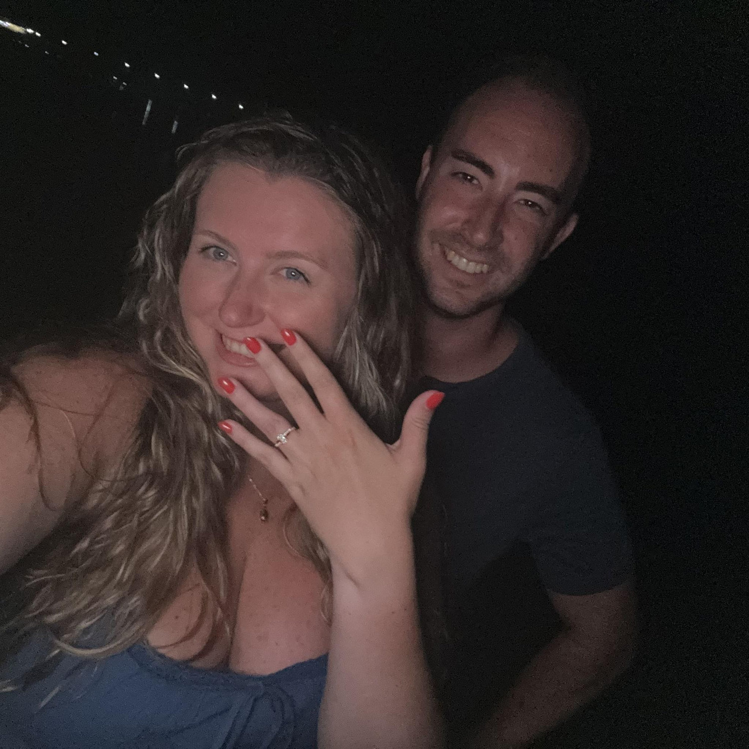 When Nick got down on one knee!