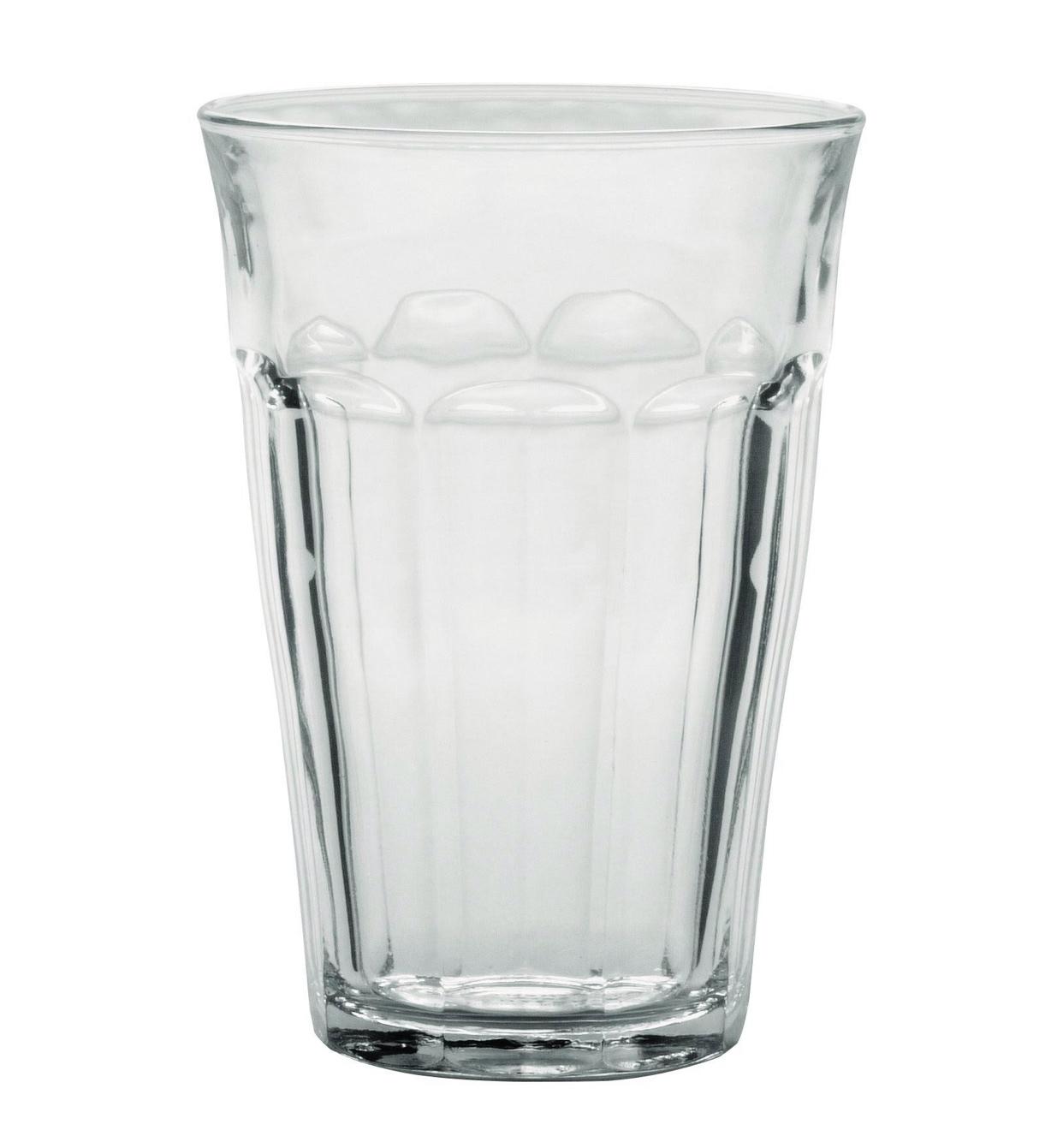 Duralex CC1/18 Made In France Picardie 18-Piece Clear Drinking Glasses & Tumbler Set: Set includes: (6) 8-3/4 oz, (6) 12-5/8 oz, (6) 16-7/8 oz